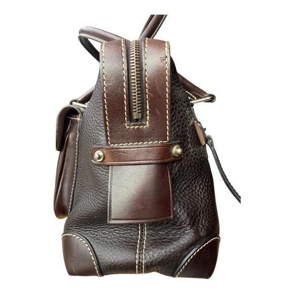 Dooney and Bourke Signature Satchel Double Lock Leather Shoulder Bag - Picture 3 of 14